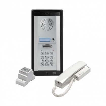 Videx 8000 series audio kit with code lock 8K1 - 8K12CL flush hinged stainless steel or aluminium panels